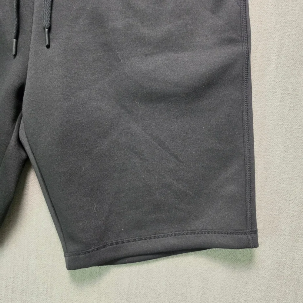 32 Degrees Tech Fleece Shorts Mens L Black Drawstring Lounge Gym Athleisure
